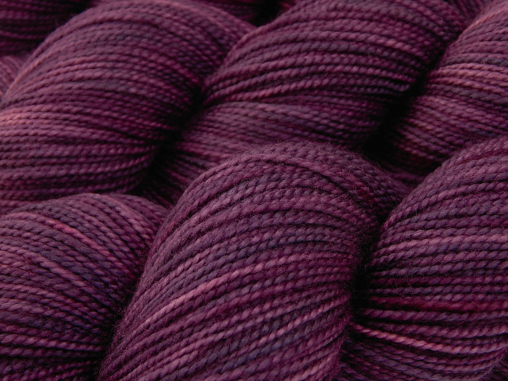 Hand Dyed Yarn, Sock Weight Superwash Merino Wool - Deep Lilac Tonal - Indie Dyer Fingering Weight Knitting Yarn, Purple Sock Yarn