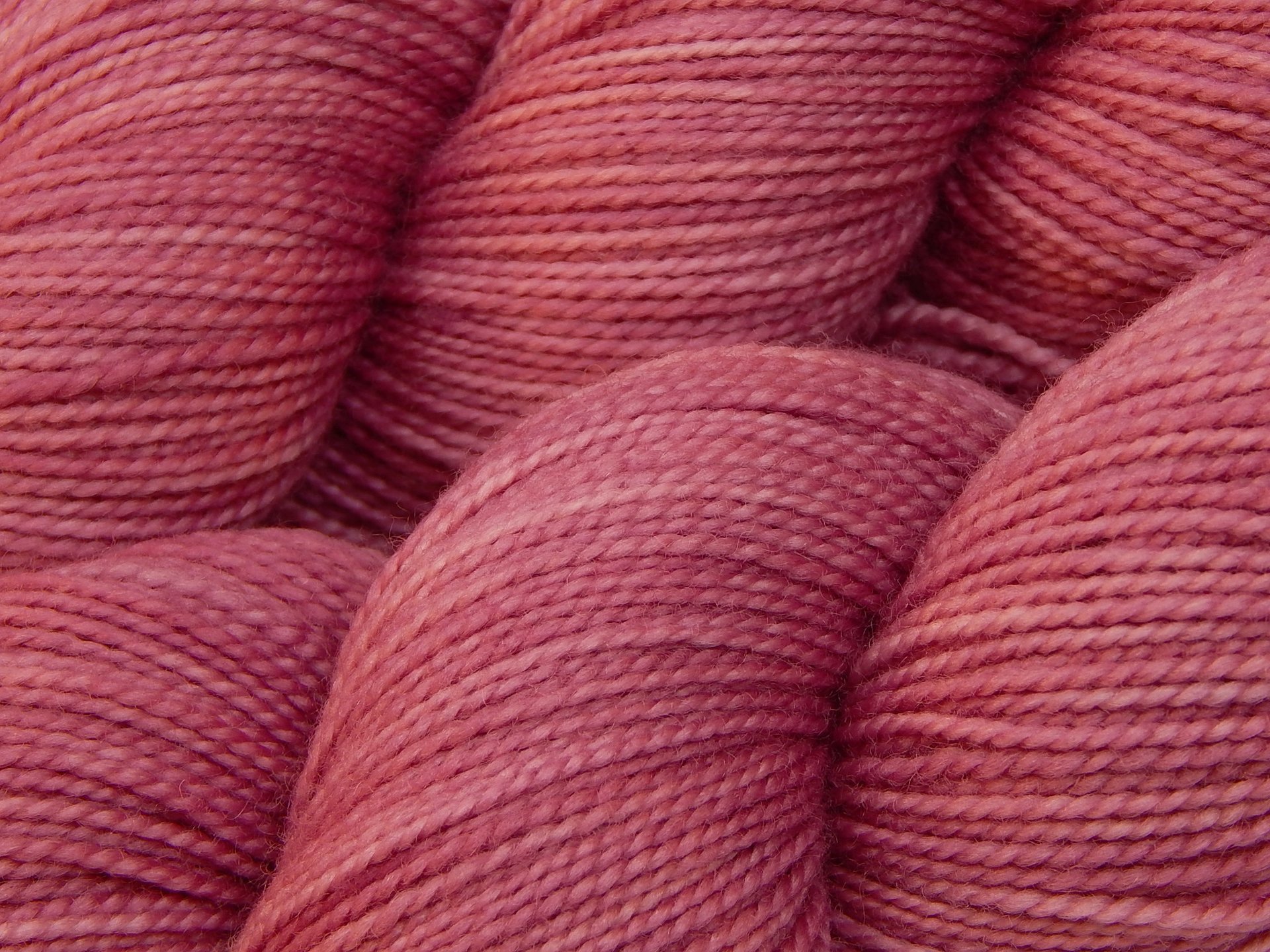 Hand Dyed Yarn, Fingering Weight Superwash 100% Merino Wool - Sorbet - Indie Dyer Knitting Yarn, Handdyed Sock Yarn Rose Pink Tonal