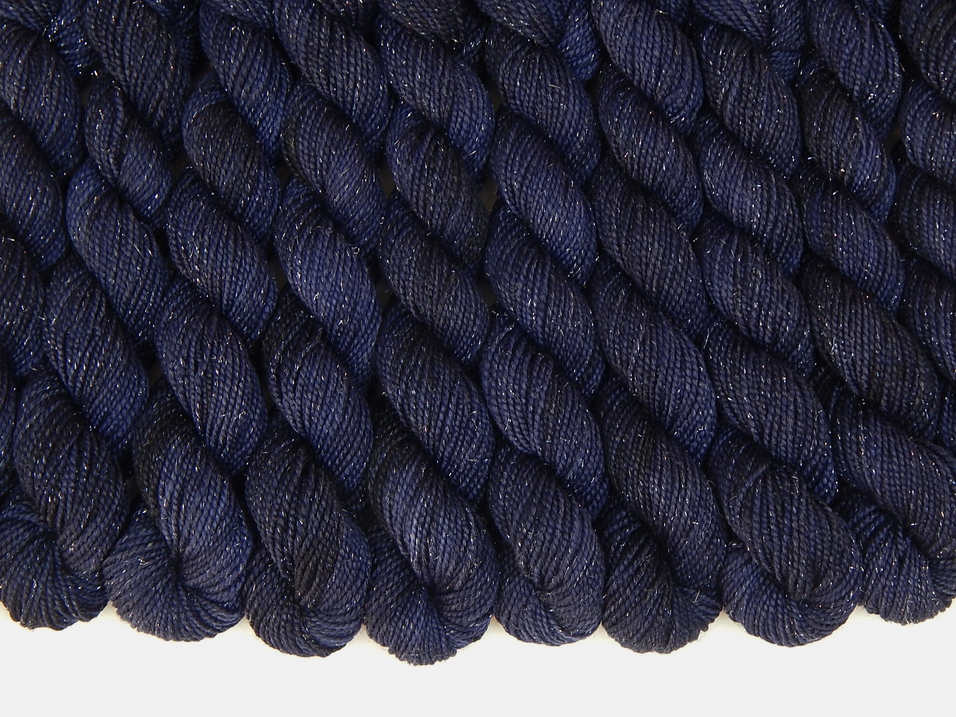 Limited Edition! Sock Yarn Mini Skeins, Fingering Weight Superwash Merino Wool & Nylon - STRATOS SPARKLE - Dark Navy Blue Knitting Yarn with Silver Sparkles