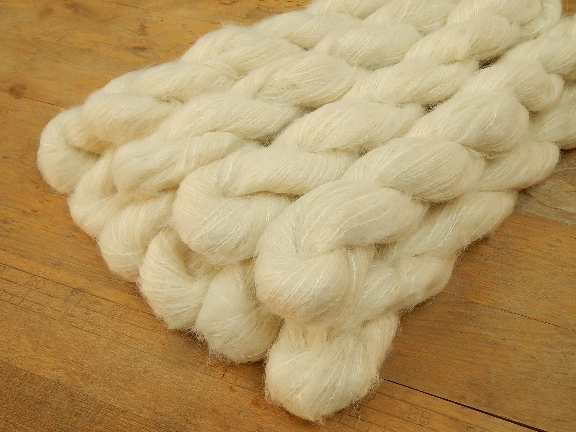 NEW! Mini Skeins, Sock Fingering Weight Brushed Alpaca & Silk - SURI SILK UNDYED - Natural Cream Off White Knitting Yarn, Soft & Fuzzy