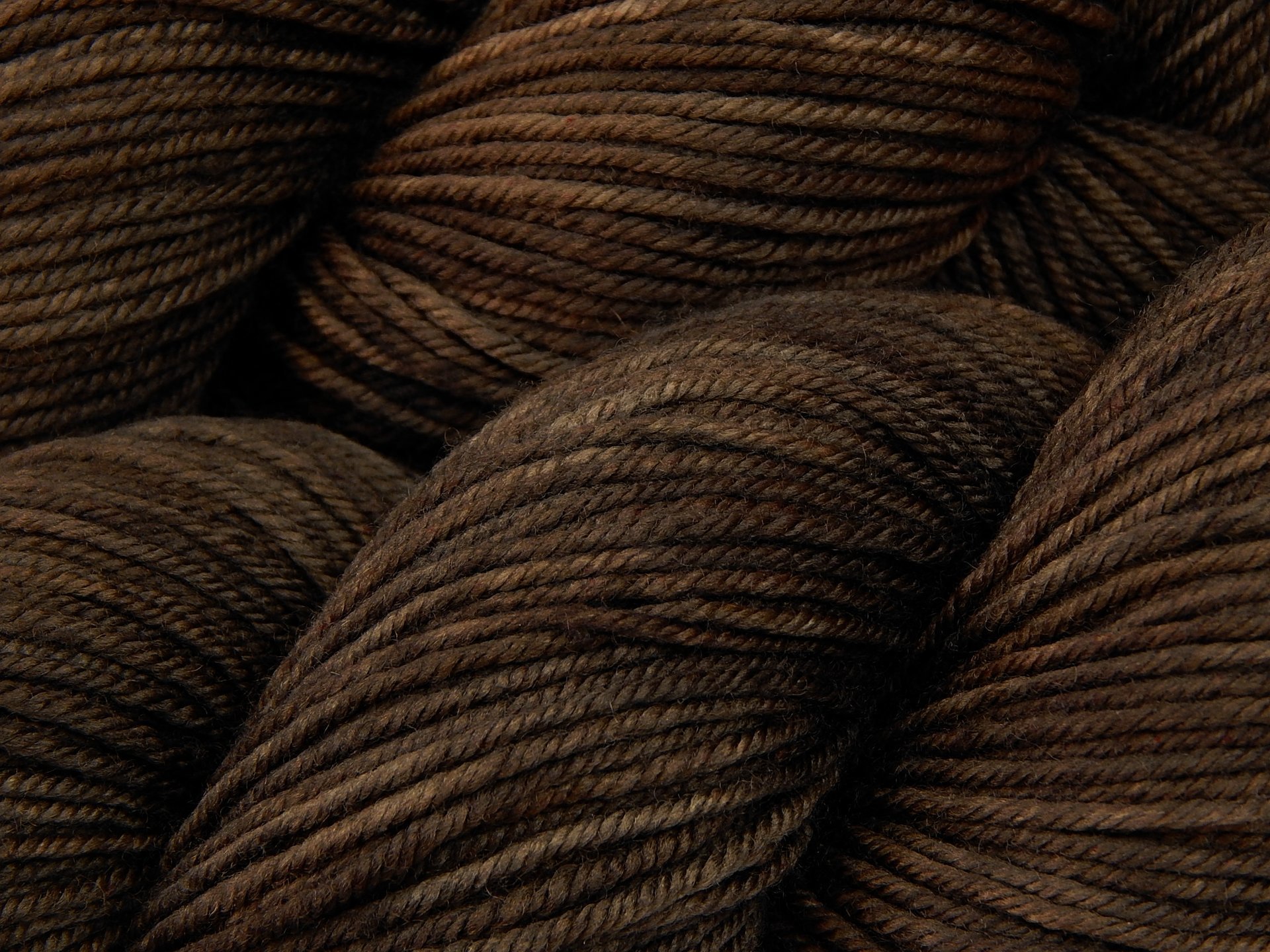 Hand Dyed Yarn, DK Weight Superwash Merino Wool - Bark Tonal - Indie Dyed Yarn, Chocolate Brown Knitting Yarn, Semi Solid Crochet Yarn