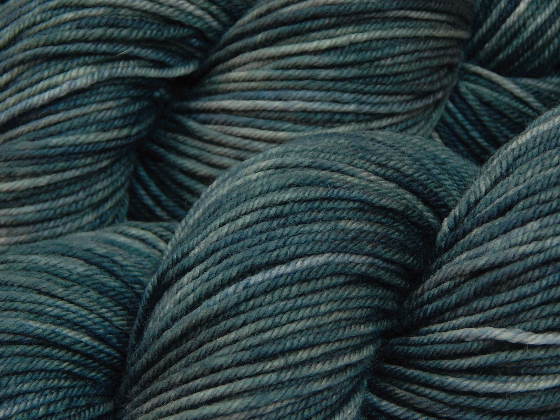 Hand Dyed Yarn, DK Weight Superwash Merino Wool - Denim - Indie Dyer Slate Blue Knitting Yarn, Tonal Handdyed DK Yarn