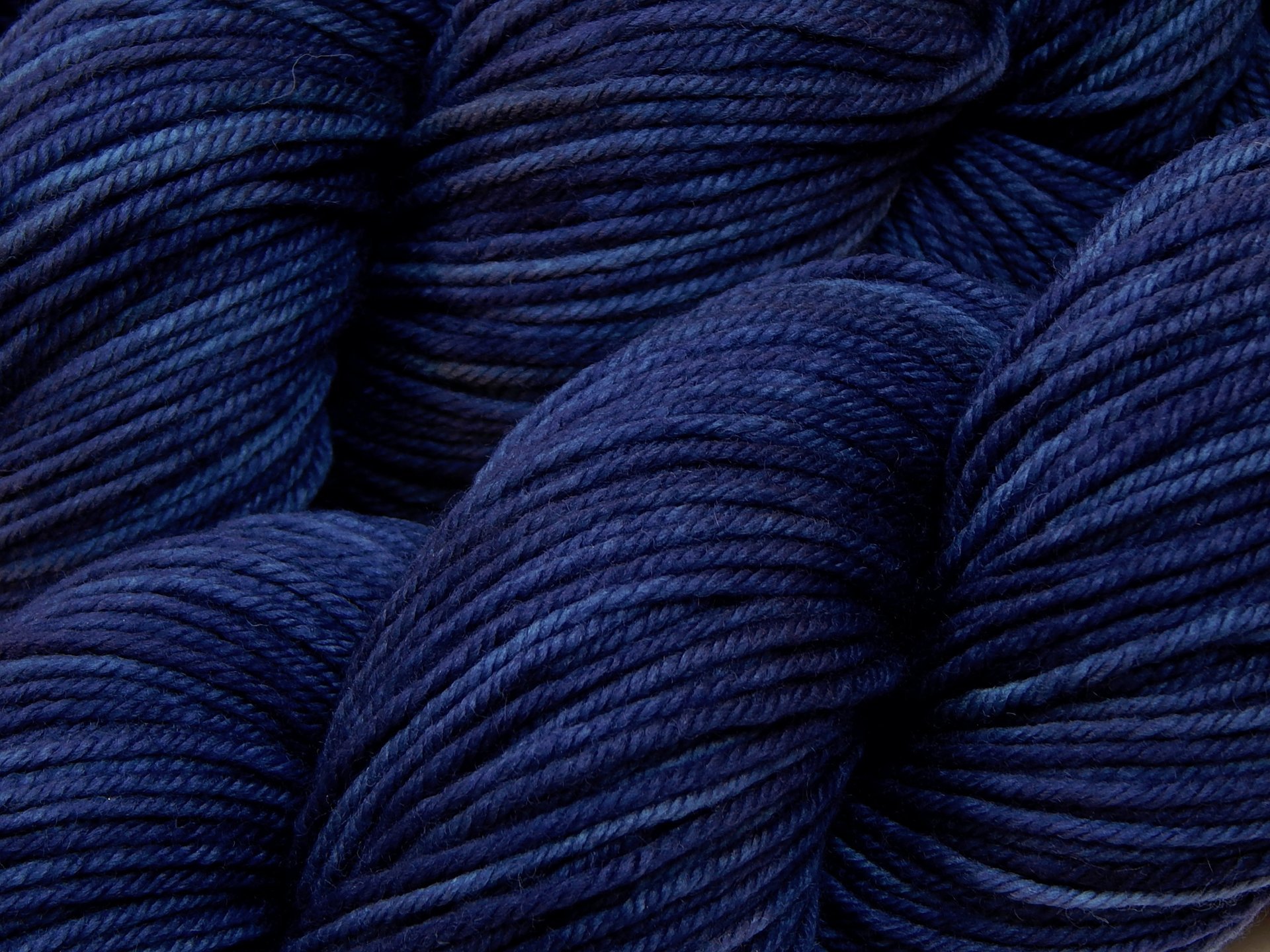 Hand Dyed Yarn, DK Weight Superwash Merino Wool - Ink Tonal - Soft Washable Navy Blue Indie Dyed Yarn, Wool Yarn for Knitting Crochet
