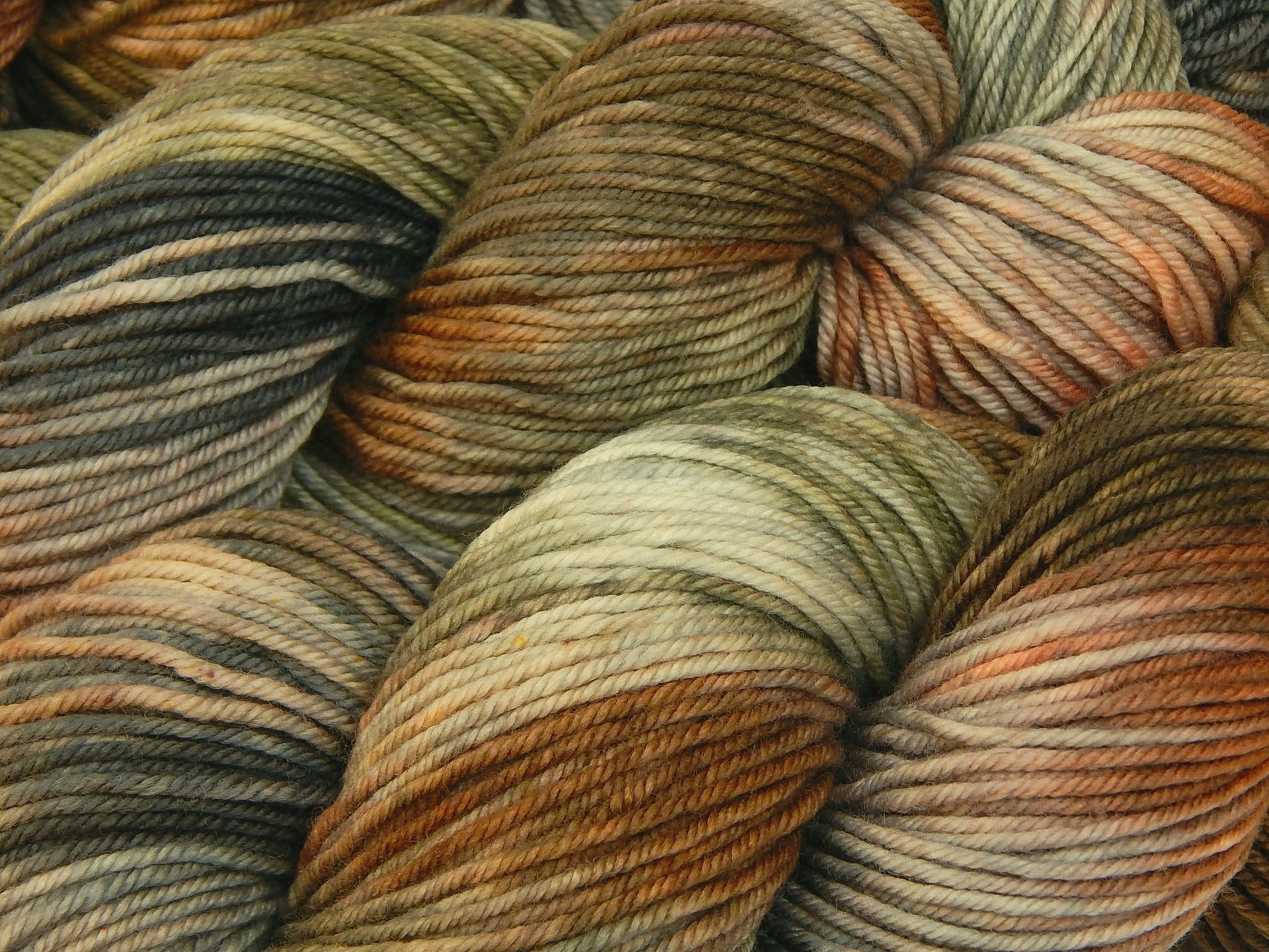 Hand Dyed Yarn, DK Weight Superwash Merino Wool - Potluck Greys & Browns - Soft Washable Multicolor Indie Dyer Yarn, Earthy Colors Wool Yarn for Knitting Crochet