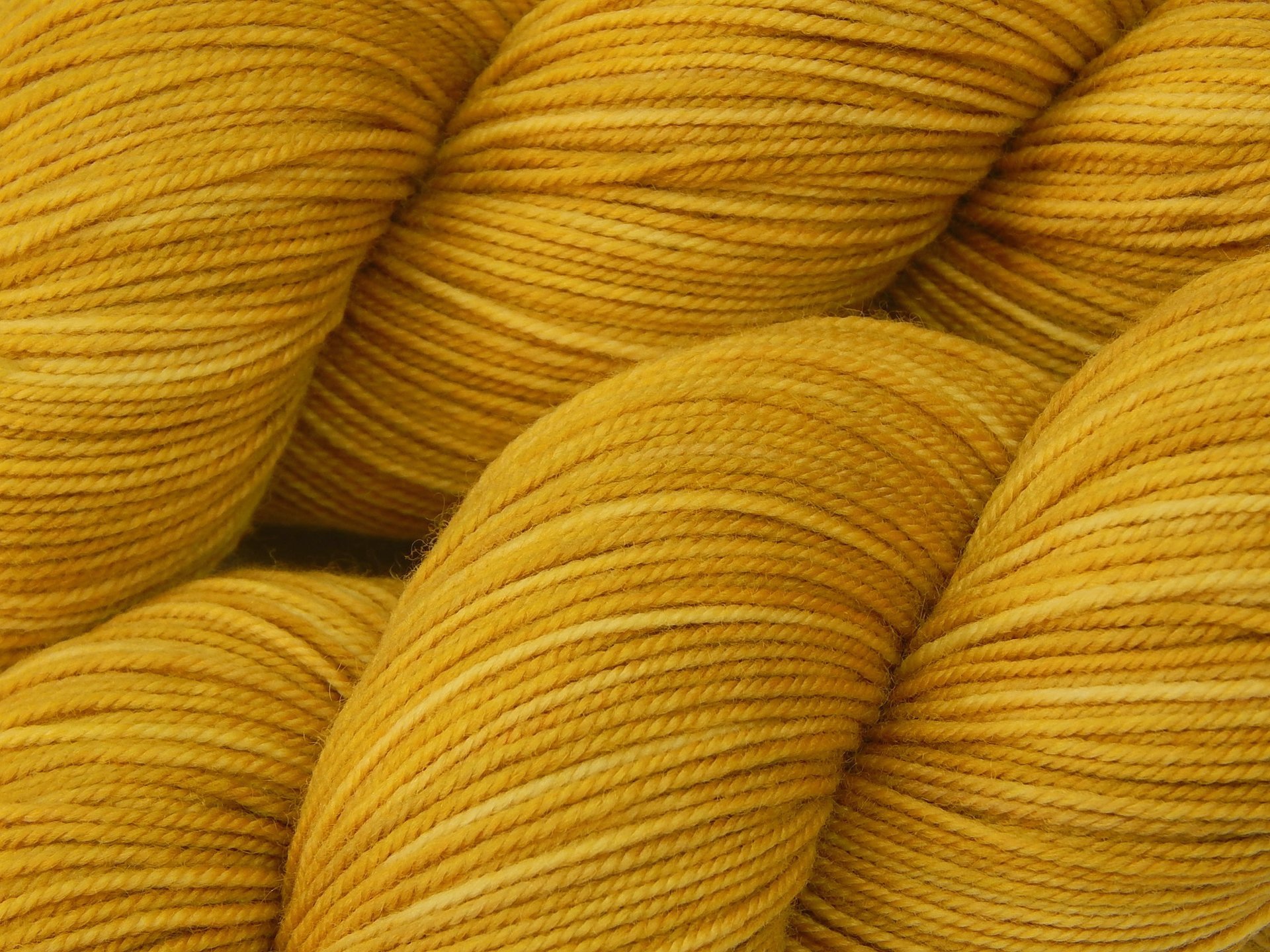 Limited Edition! Hand Dyed Yarn, Light Fingering Weight Superwash Merino Wool & Nylon Blend - Honey Mustard - Indie Dyer Knitting Yarn, Yellow Gold
