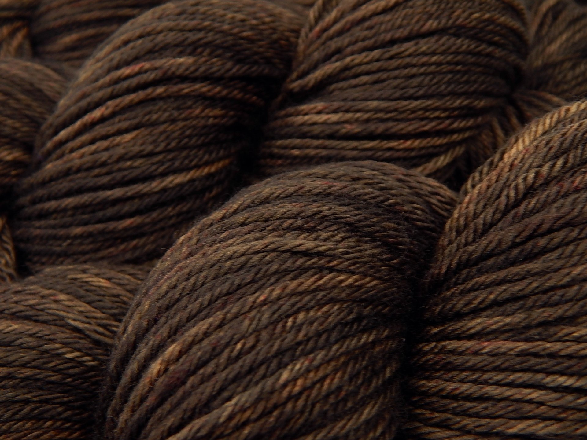 Hand Dyed Yarn, Worsted Weight Superwash Merino Wool - Bark Tonal - Dark Brown Chocolate Indie Dyer Knitting Yarn, Crochet Craft DIY Supply