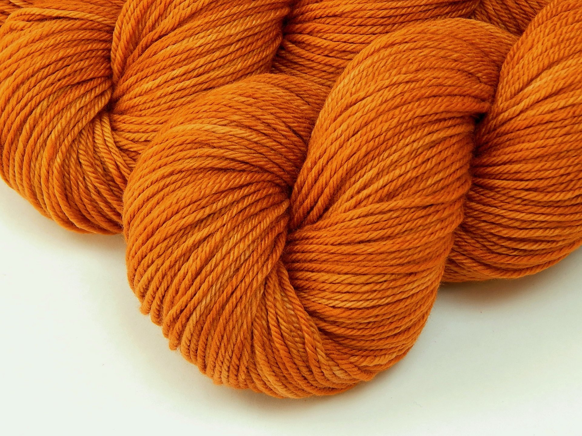 Worsted Weight Hand Dyed Yarn, Superwash 100% Merino Wool - Copper - Indie Dyed Semi Solid Orange Knitting Yarn, Fall Autumn Craft Supply