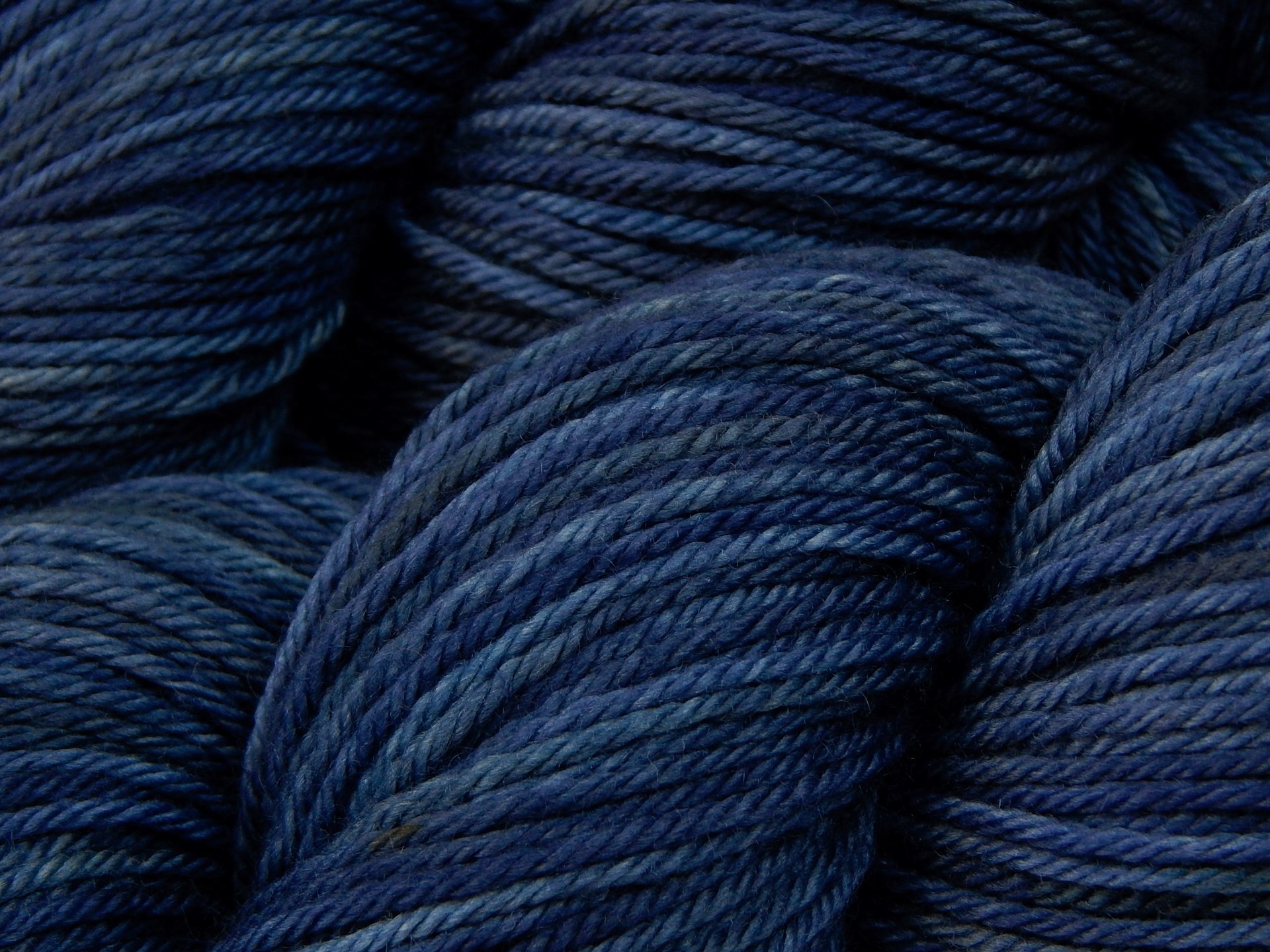 Hand Dyed Yarn, Worsted Weight Superwash Merino Wool - Ink Tonal - Dark Blue Indie Dyed Yarn, Navy Semi Solid Knitting Yarn