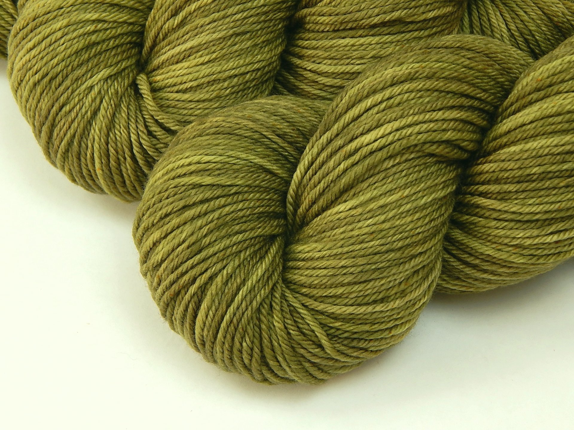 Hand Dyed Yarn, Worsted Weight Superwash Merino Wool - Olive Oil Tonal (Variation) - Indie Dyer Knitting Yarn, Soft Washable Sage Green Crochet Yarn