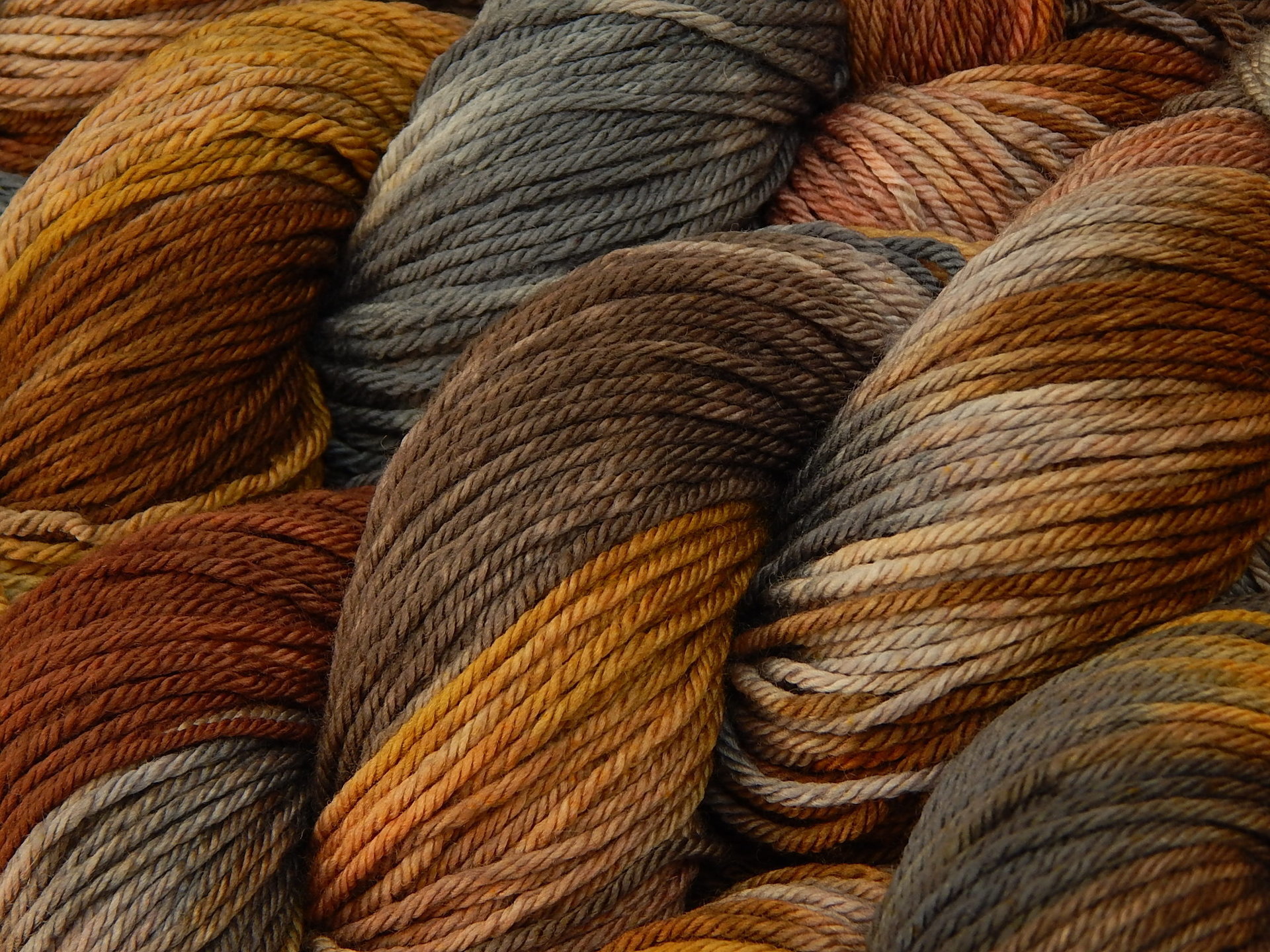 Worsted Weight Hand Dyed Yarn, 100% Superwash Merino Wool - Potluck Greys & Browns - Indie Dyer OOAK Crochet Knitting Yarn, Earthtones Gray Khaki