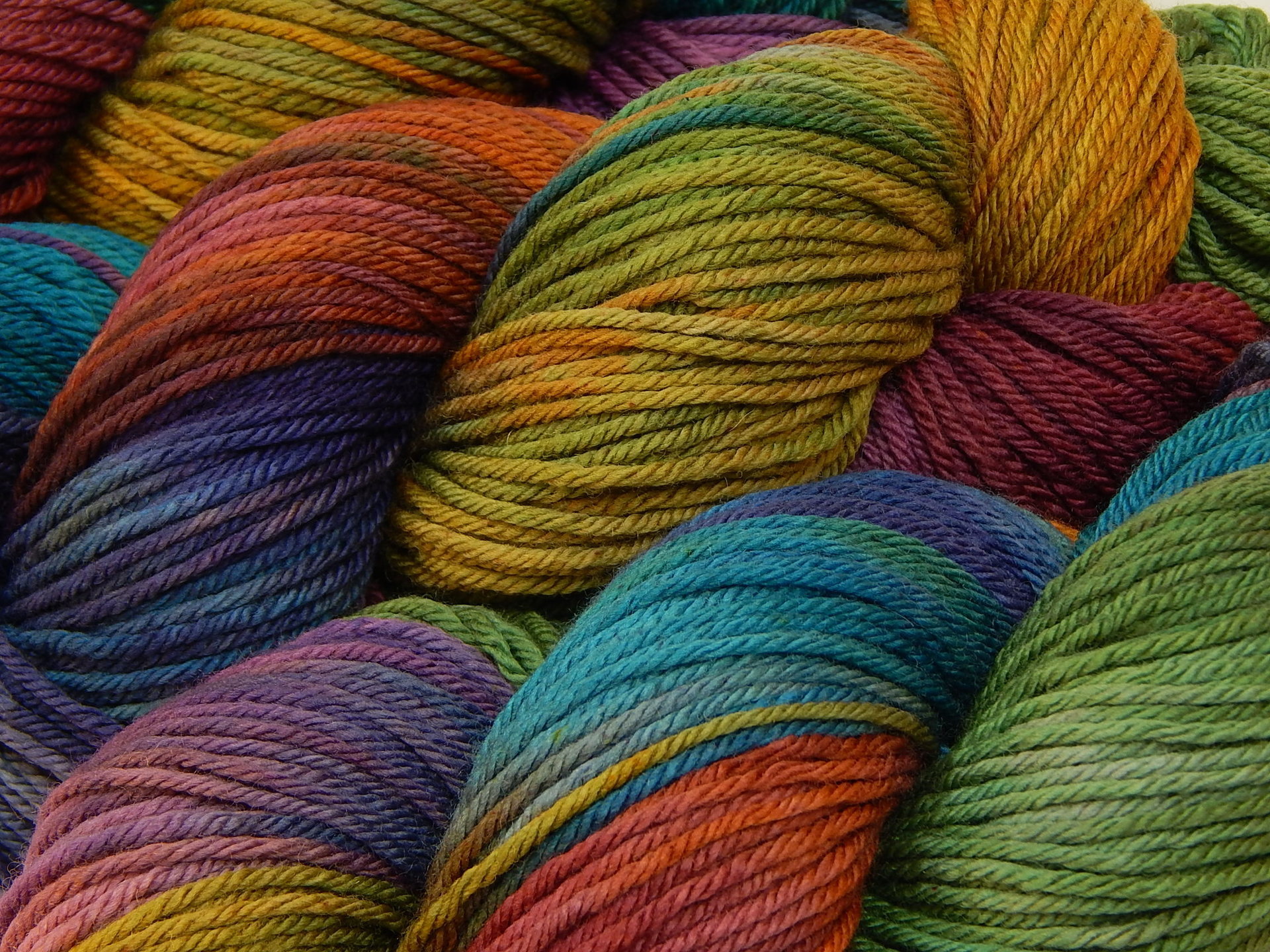 Worsted Weight Hand Dyed Yarn, 100% Superwash Merino Wool - Potluck Rainbow - Indie Dyer OOAK Knitting Crochet Yarn, Earthy Vibrant Colors