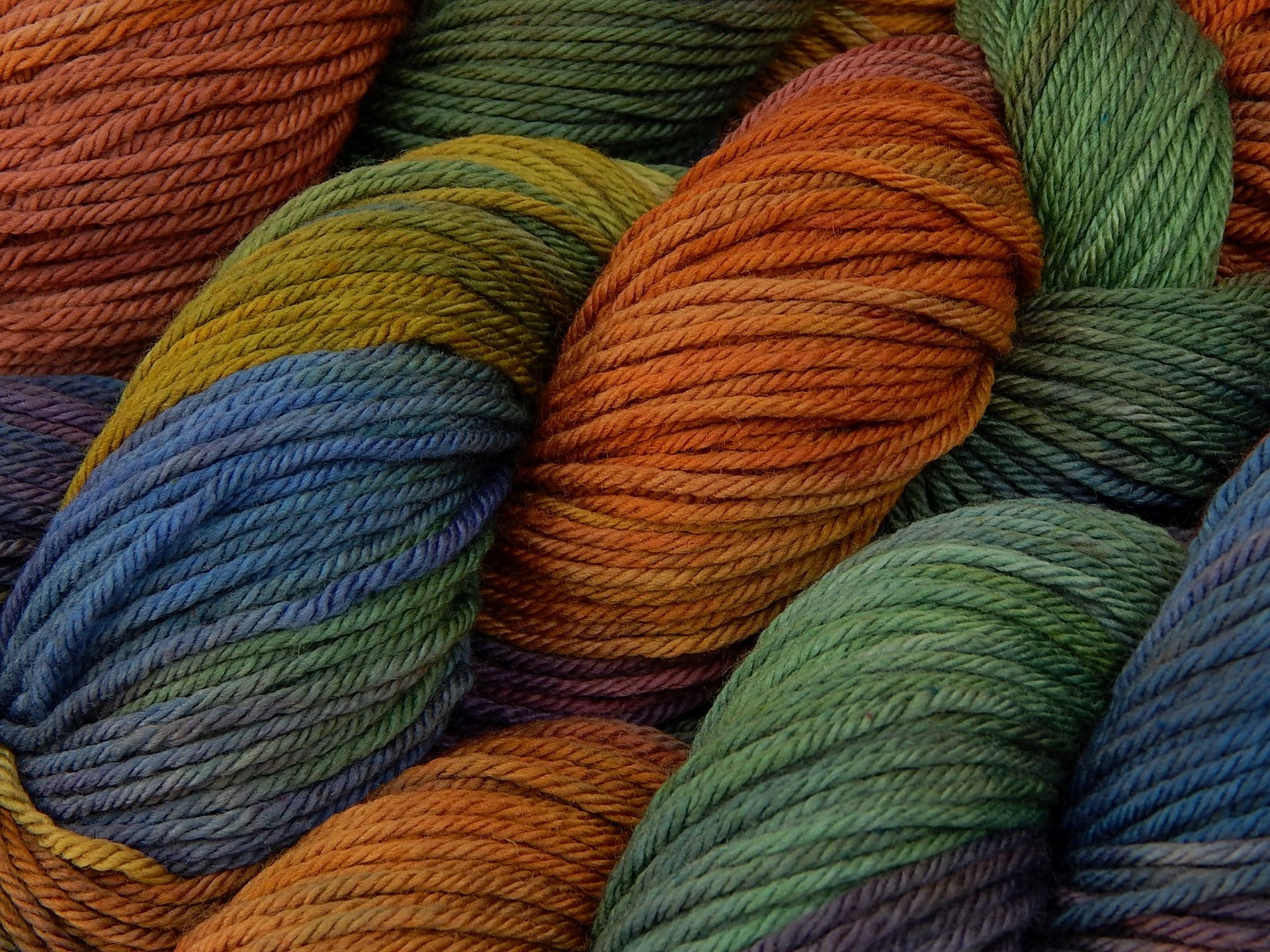 Worsted Weight Hand Dyed Yarn, 100% Superwash Merino Wool - Potluck Rainbow - Indie Dyer OOAK Knitting Crochet Yarn, Earthy Vibrant Colors
