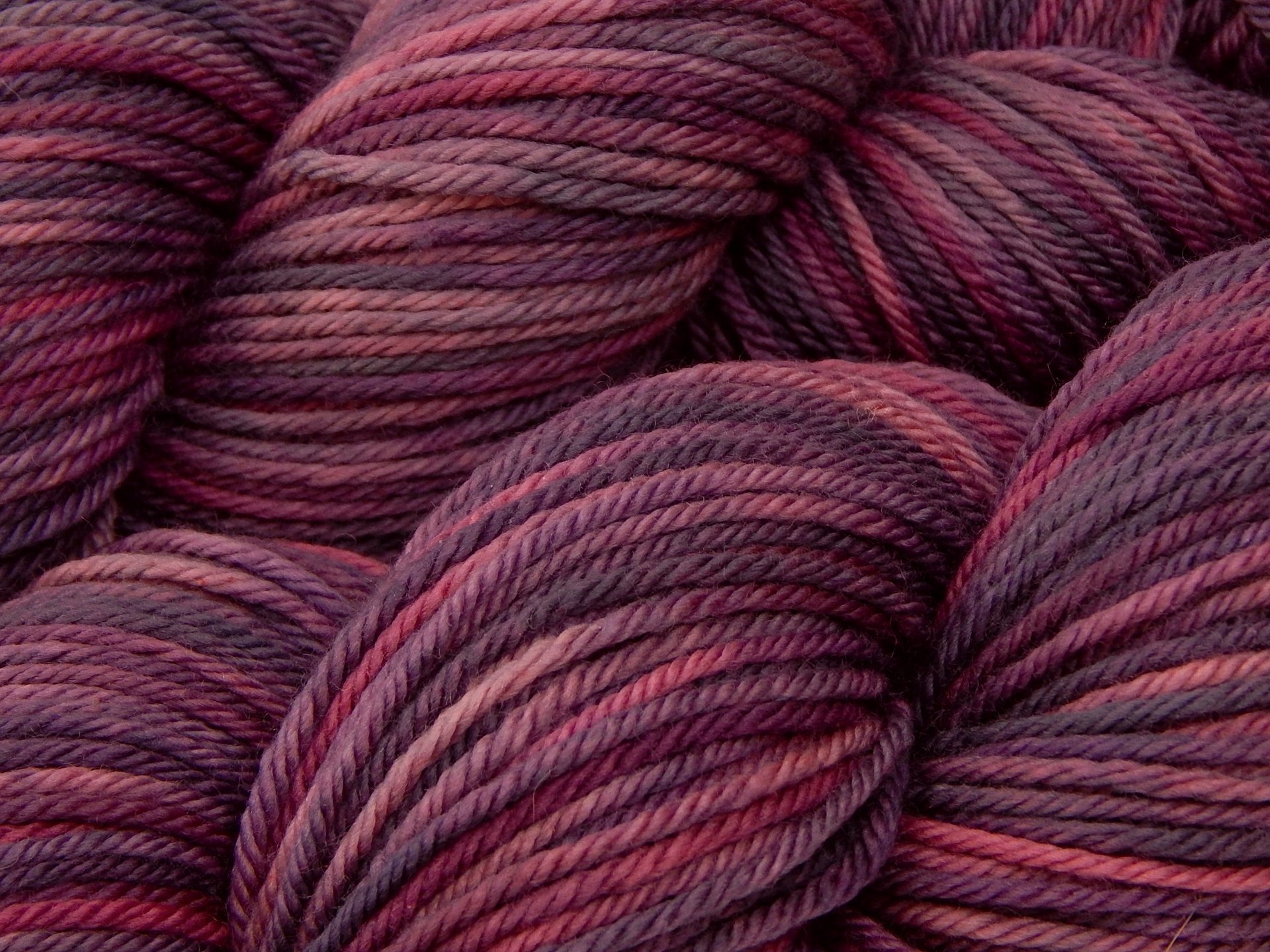Hand Dyed Yarn, Worsted Weight Superwash 100% Merino Wool - Wisteria Multi - Indie Dyed Lilac Purple Knitting Yarn Skein, DIY Knitter Gift