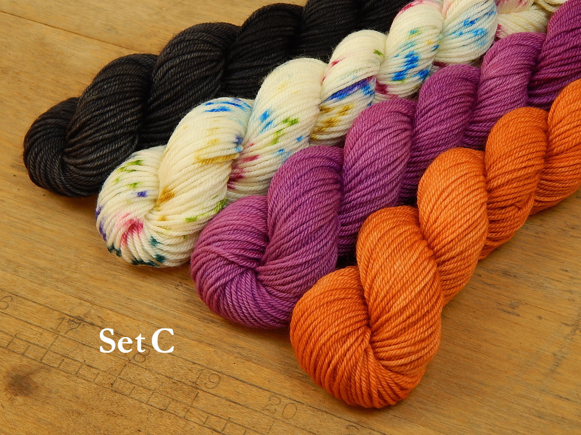 Mini Skein Kit for Snow Matter What Gnome MKAL - Mr. Gnightley - Hand Dyed Yarn, Fingering Sock Weight 4 Ply Superwash Merino Wool, Sock Yarn Set