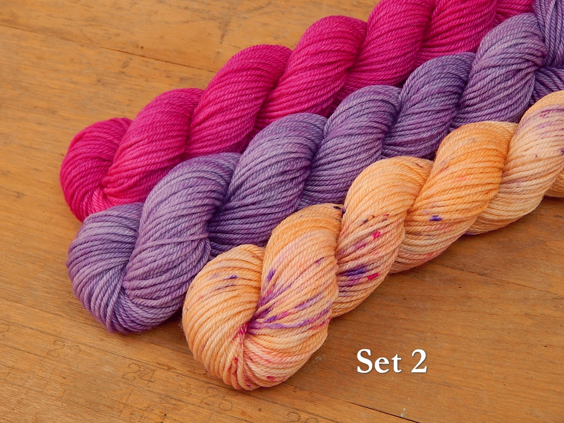 Mini Skein Kits for 2025 Year of Gnomes - Sets of 3 Hand Dyed Yarn Minis, Fingering Sock Weight Superwash Merino Wool