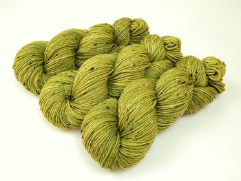New Base Yarn! Hand Dyed Yarn, DK Weight Tweed Superwash Merino Wool - Lettuce Tonal - Indie Dyer Yarn, Bright Yellow Green Knitting Yarn