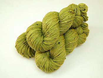 New Base Yarn! Hand Dyed Yarn, DK Weight Tweed Superwash Merino Wool - Lettuce Tonal - Indie Dyer Yarn, Bright Yellow Green Knitting Yarn