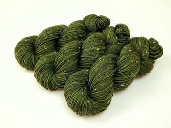New Base Yarn! Hand Dyed Yarn, DK Weight Tweed Superwash Merino Wool - Moss Tonal - Indie Dyer Yarn, Olive Green Knitting Yarn