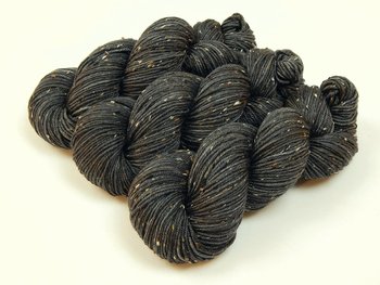 New Base Yarn! Hand Dyed Yarn, DK Weight Tweed Superwash Merino Wool - Slate Grey Tonal - Indie Dyer Yarn, Charcoal Knitting Yarn with Tweedy Flecks