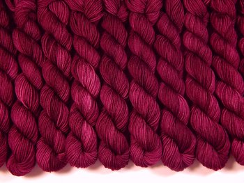 Sock Yarn Mini Skeins, Hand Dyed Yarn, Sock Weight 4 Ply Superwash Merino Wool - Plumberry - Tonal Red Violet, Indie Dyed Fingering Yarns