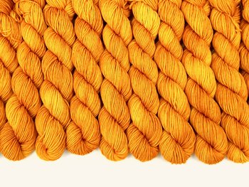 Sock Yarn Mini Skeins, Hand Dyed Yarn, Fingering Weight 4 Ply 100% Superwash Merino Wool - Marigold - Bright Yellow Orange Knitting Yarn