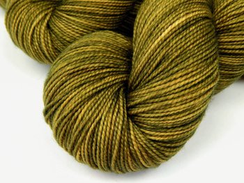 Fingering Weight Hand Dyed Yarn, 100% Superwash Merino Wool Sock Yarn - Olive Oil Tonal - Soft Washable Knitting Yarns, Gift for Knitter