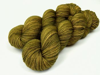 Fingering Weight Hand Dyed Yarn, 100% Superwash Merino Wool Sock Yarn - Olive Oil Tonal - Soft Washable Knitting Yarns, Gift for Knitter