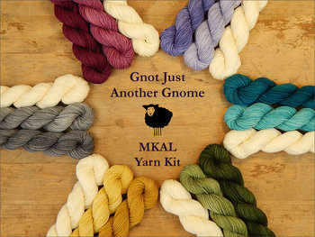 Mini Skein Kit for Gnot Just Another Gnome MKAL - Gnathan - Hand Dyed Yarn, Fingering Sock Weight 4 Ply Superwash Merino Wool, Sock Yarn Set
