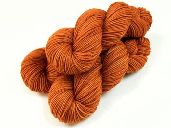 Hand Dyed DK Yarn, 100% Superwash Merino Wool - Copper - Orange Tonal Indie Dyer Yarn, Autumn Knitting Crochet Yarn