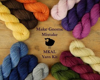 Mini Skein Kit for Make Gnome Mistake Spring 2022 MKAL - Hand Dyed Yarn, Fingering Sock Weight 4 Ply Superwash Merino Wool, Sock Yarn Set