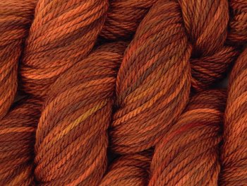 Hand Dyed Yarn, Bulky Weight Superwash Merino Wool - Spice - Thick Knitting Yarn in Fall Colors, Rust Burnt Orange Autumn Chunky Yarn