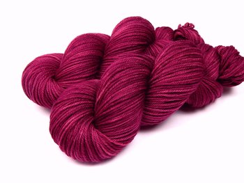 Hand Dyed Yarn, Worsted Weight 100% Superwash Merino Wool - Plumberry - Indie Dyed Tonal Berry Red Knitting Yarn, Knitter Gift