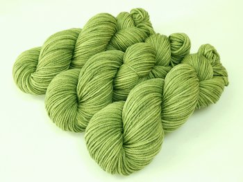 Worsted Weight Hand Dyed Yarn, 100% Superwash Merino Wool - Green Tea - Indie Dyer Sage Olive Green Knitting Yarn, Soft Semi Solid Crochet