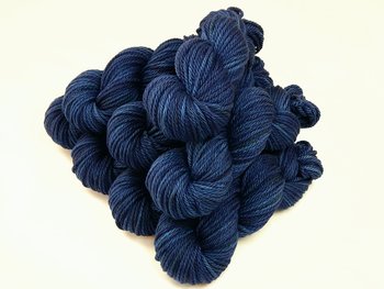 Bulky Hand Dyed Yarn, 100% Superwash Merino Wool - Ink Tonal - Soft Indie Dyer Thick Dark Blue Yarn, Navy Chunky Knitting Yarn