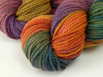 Hand Dyed Yarn, Bulky Weight Superwash Merino Wool - Potluck Rainbow - Indie Dyer Bright Colorful Thick Chunky Knitting Yarn, Ready to Ship