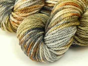 Hand Dyed Yarn, Bulky Weight 100% Superwash Merino Wool - Potluck Greys & Browns - Indie Dyer One of a Kind Thick Chunky Knitting Yarn
