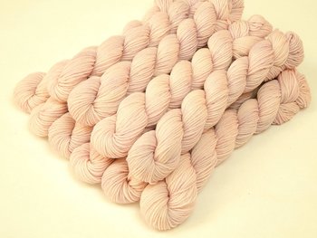 Mini Skeins Sock Yarn, Hand Dyed Yarn, Sock Weight 4 Ply Superwash 100% Merino Wool - Petal - Fingering Knitting Yarn, Pale Pink Tonal