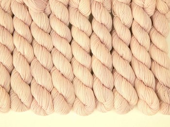 Mini Skeins Sock Yarn, Hand Dyed Yarn, Sock Weight 4 Ply Superwash 100% Merino Wool - Petal - Fingering Knitting Yarn, Pale Pink Tonal