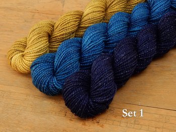 Mini Skein Kits for 2025 Year of Gnomes - Sets of 3 Hand Dyed Yarn Minis, Fingering Sock Weight Superwash Merino Wool