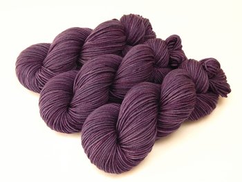 Hand Dyed Yarn, DK Weight Superwash Merino Wool - Deep Lilac Tonal - Indie Dyed Yarn, Purple Violet Lavender Wool Yarn, Knitting Yarn
