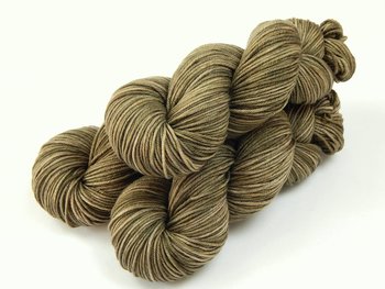 Hand Dyed Yarn, DK Weight Superwash Merino Wool - Driftwood - Indie Dyed Yarn, Tonal Khaki Tan Crochet Yarn, Knitting Supply, Ready to Ship