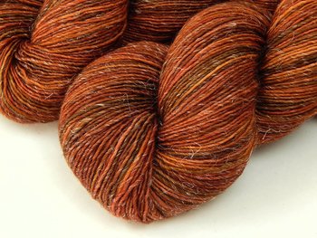 Limited Edition! Hand Dyed Yarn, Sock Fingering Weight Superwash Merino Wool & Linen Blend - Spice - Indie Dyer Knitting Yarn, Autumn Fall Colors