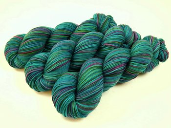 Hand Dyed Sport Weight Yarn, 100% Superwash Merino Wool - Aegean Multi - Blue Green Turquoise Indie Dyer Knitting Yarn, Hand Dyed Yarn