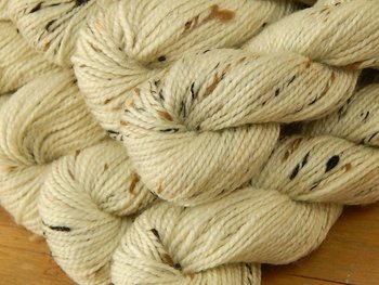 Sock Yarn Mini Skeins, Fingering Weight Superwash Merino Wool & Nylon - TWEED UNDYED - Natural Cream Off White Knitting Yarn with Tweedy Neps