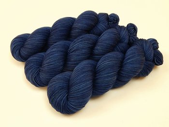 Limited Edition! Hand Dyed Yarn, Light Fingering Weight Superwash Merino Wool & Nylon Blend - Ink Tonal - Indie Dyer Knitting Yarn, Navy Blue