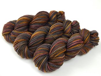 Hand Dyed Yarn, Bulky Weight Superwash Merino Wool - Agate - Thick Knitting Yarn in Earthy Shades, Grey Brown Yarn for Chunky Knits