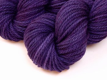 Hand Dyed Yarn, Bulky Weight Superwash Merino Wool - Blackberry Tonal - Soft Thick Dark Purple Knitting Yarn, Tonal Plum Chunky Yarn