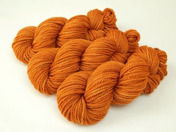 Hand Dyed Yarn, Bulky Weight Superwash Merino Wool - Copper - Indie Dyer Thick Knitting Yarn, Fall Orange Autumn Chunky Yarn 