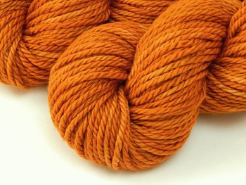 Hand Dyed Yarn, Bulky Weight Superwash Merino Wool - Copper - Indie Dyer Thick Knitting Yarn, Fall Orange Autumn Chunky Yarn 