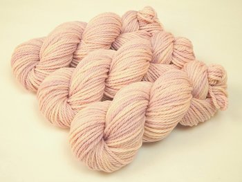 Bulky Hand Dyed Yarn, 100% Superwash Merino Wool - Petal - Semi Solid Pale Pink Chunky Knitting Yarn